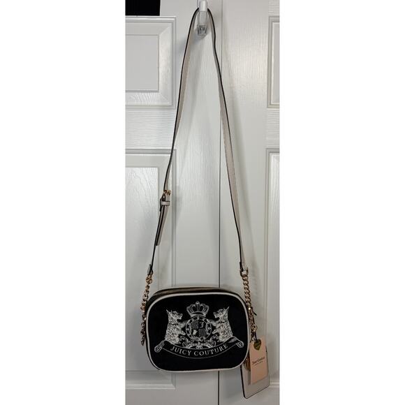 Scottie Dogs Camera Xbody Juicy Couture Crossbody Purse Black and White - NWT - Picture 11 of 16